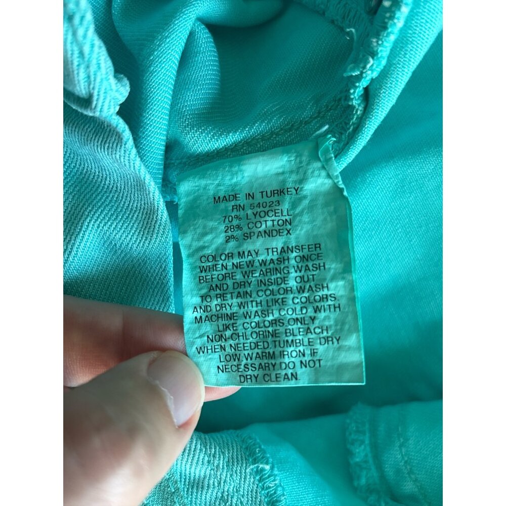 Gap Legging Jeans Womens 4 27 Aqua Glaze Skinny Lyocell Blend Stretch Turquoise - Picture 4 of 9